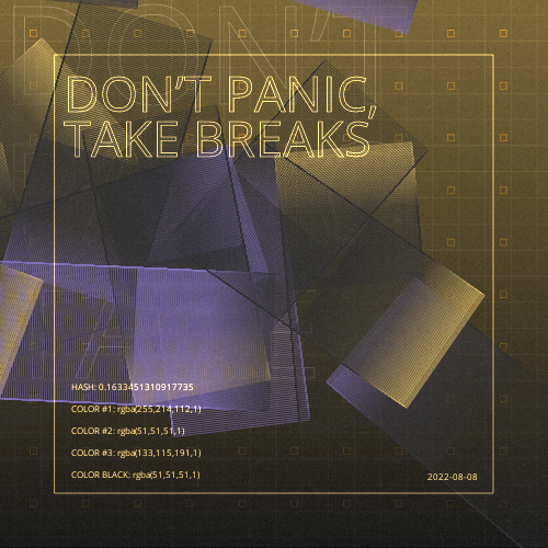 Don’t panic  #10