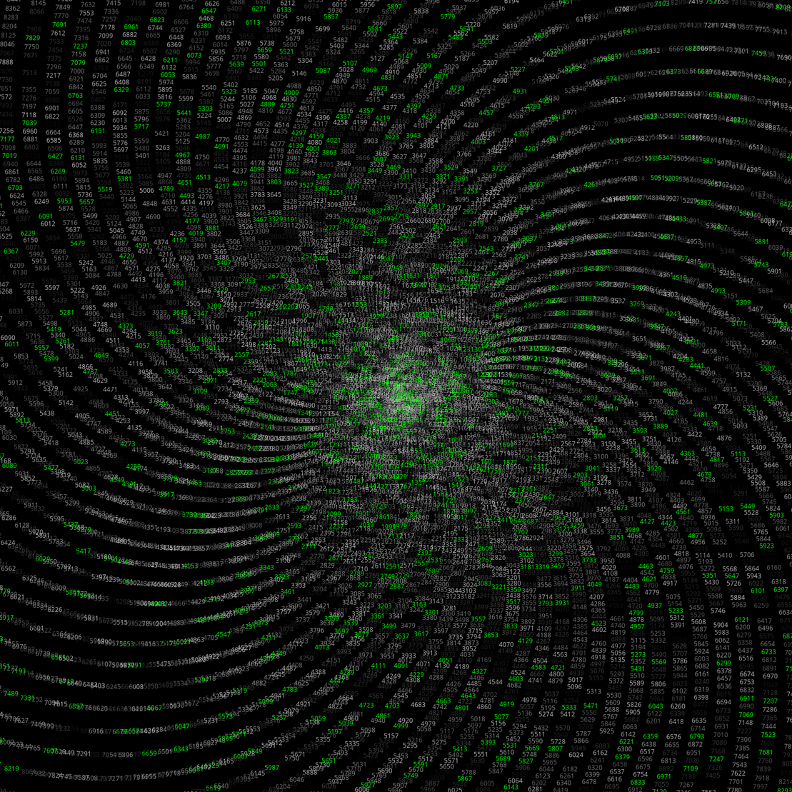 Polar Plot of Numbers #326