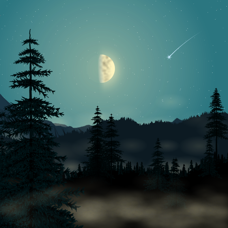 Moonlit Mountains #70