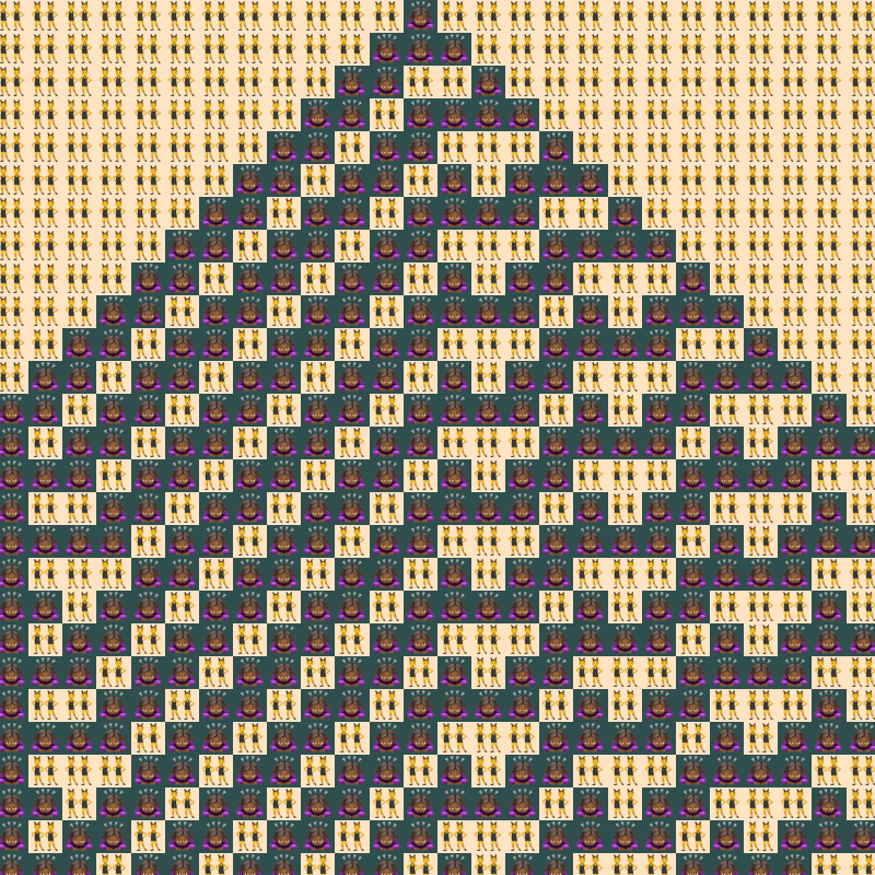 Elementary Cellular Emoji Automata #451