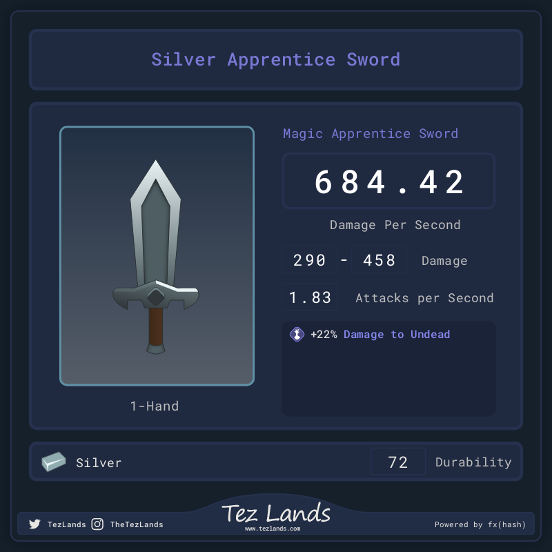 Tez Lands - Apprentice Sword #15