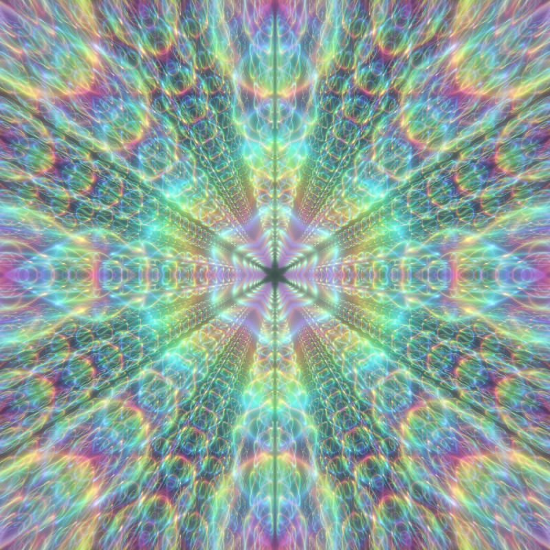 Fluorescent Hexagram #7