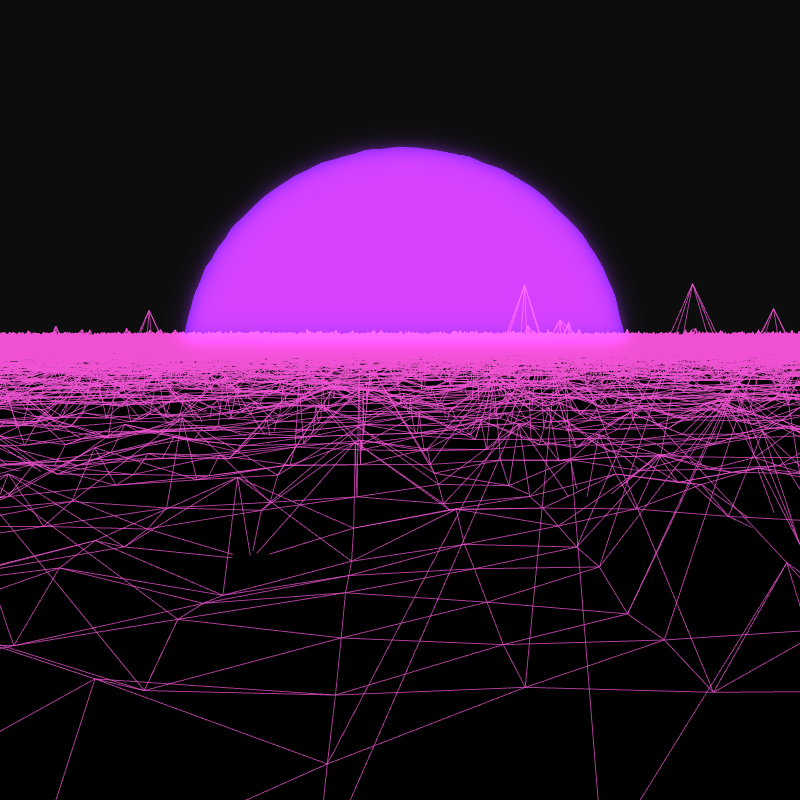 Generative Retrowave Field #116