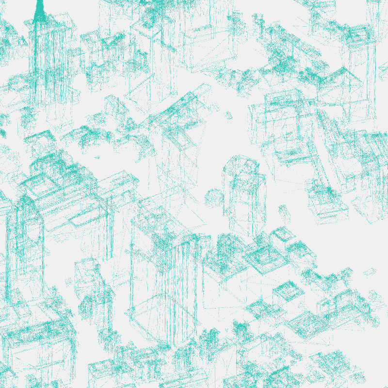 Algorithmic Drawing: Minato City Tokyo #47