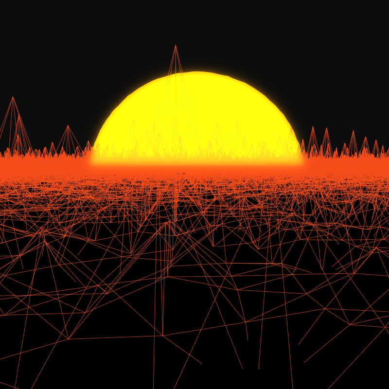 Generative Retrowave Field #105