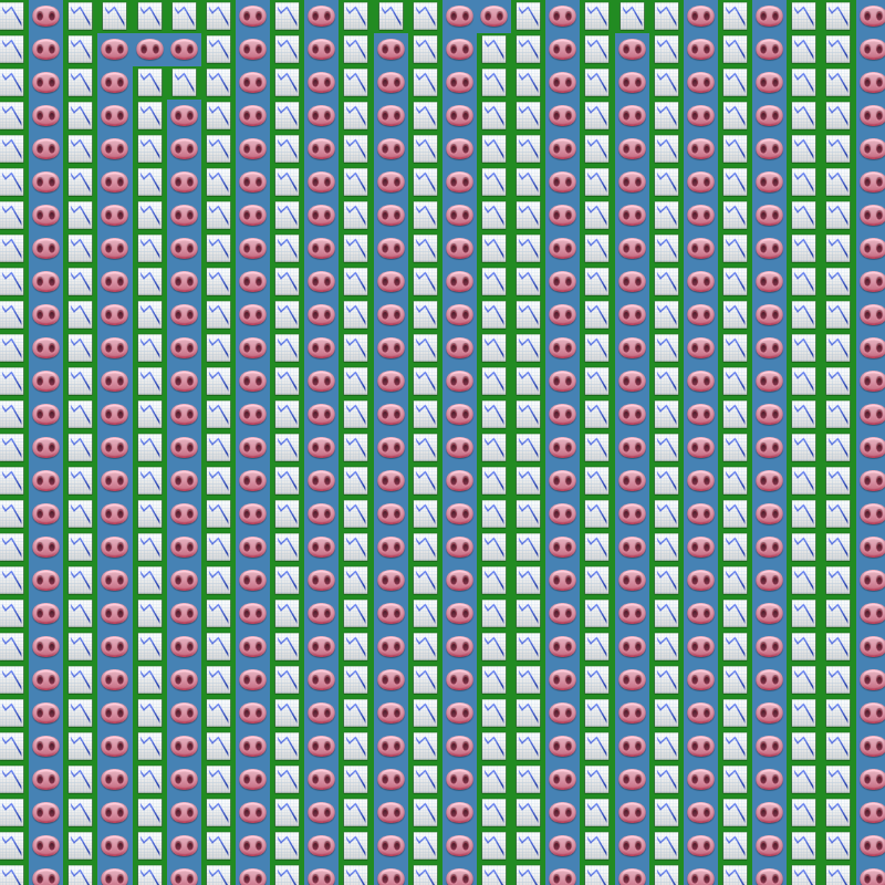 Elementary Cellular Emoji Automata #83