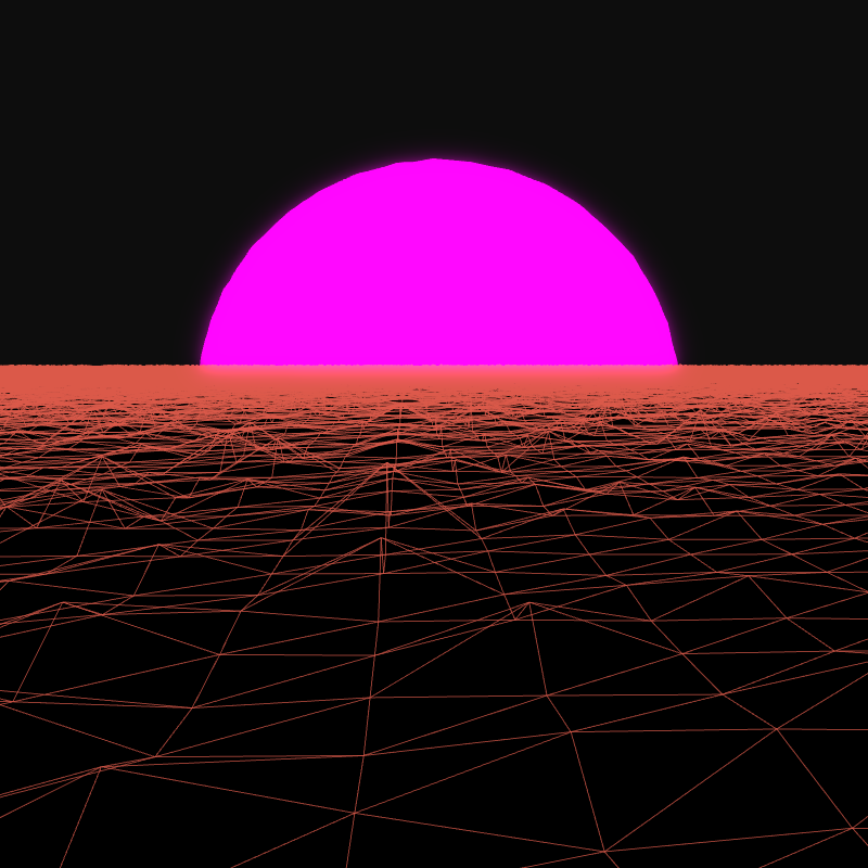 Generative Retrowave Field #131