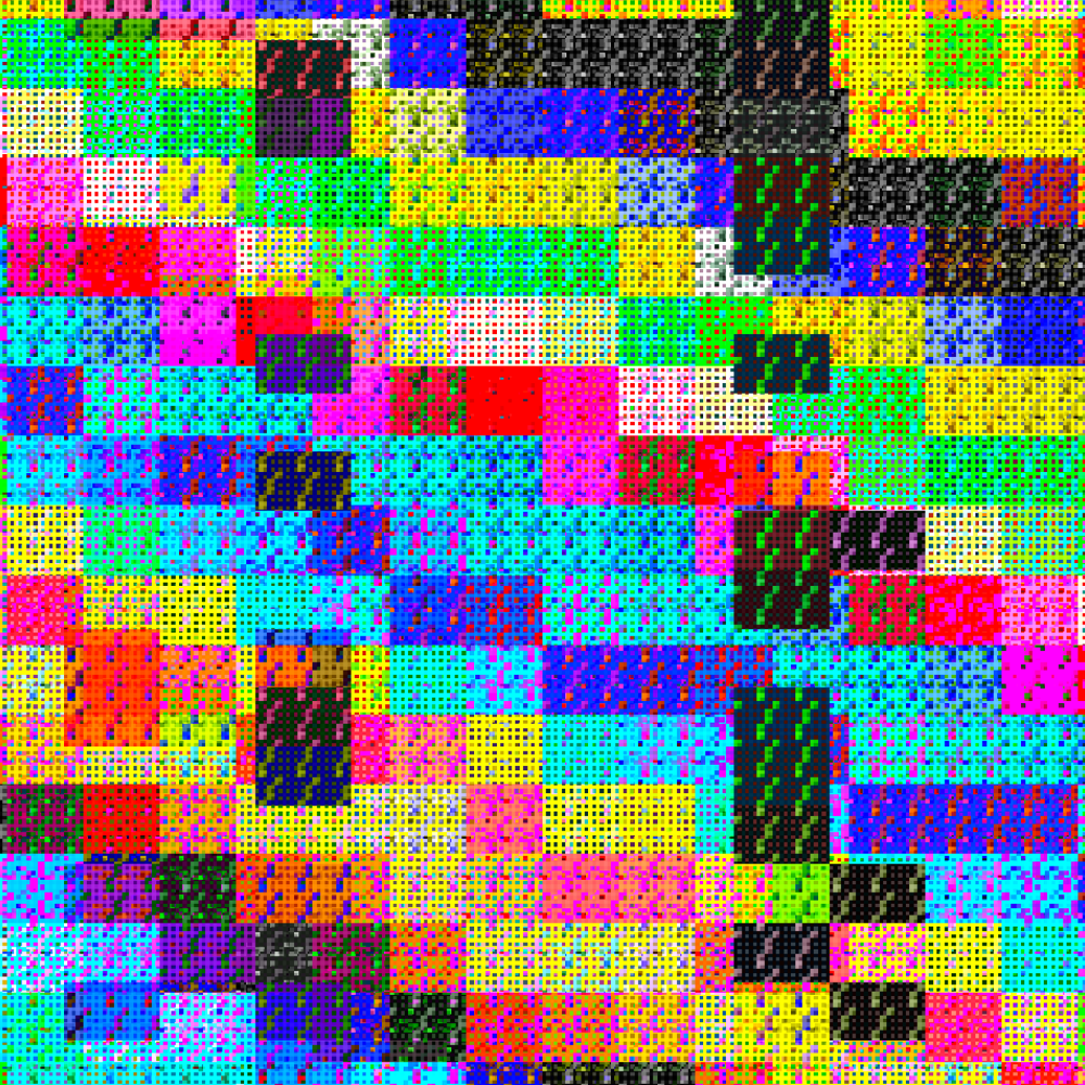 Multicolored Pixelated Field #6