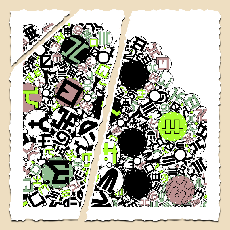 Fractals and fractures -"Alphabetic Signs" #62