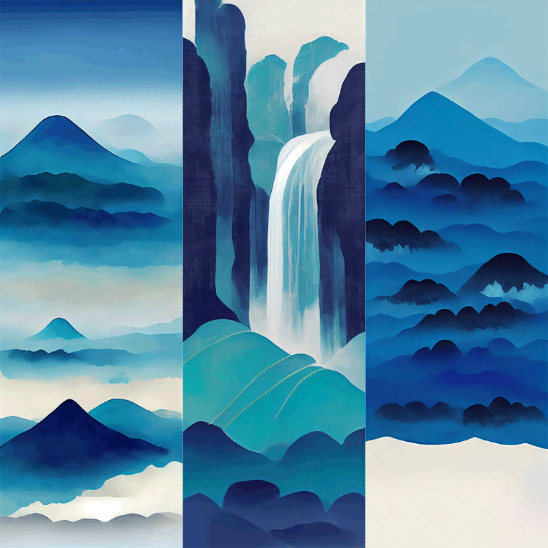 AI Japanese Waterfall #5