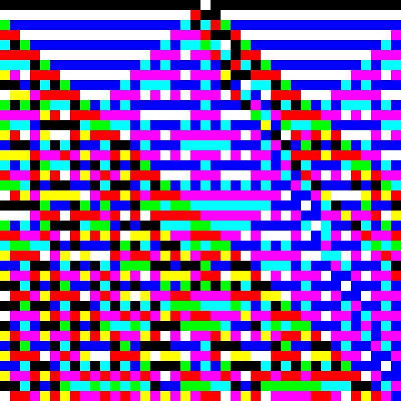 RGB Elementary Cellular Automaton #311