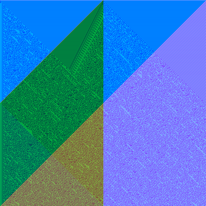 RGB Elementary Cellular Automaton #189