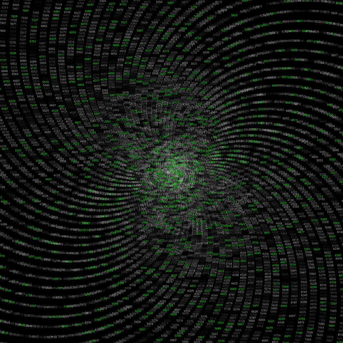 Polar Plot of Numbers #373