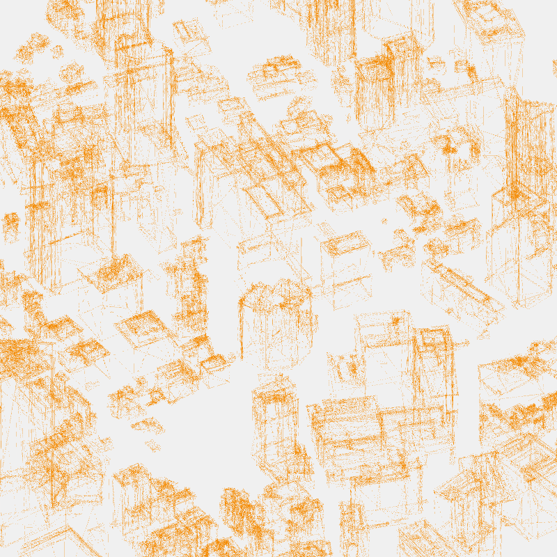 Algorithmic Drawing: Minato City Tokyo #7