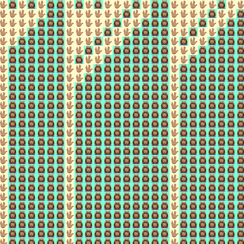 Elementary Cellular Emoji Automata #207