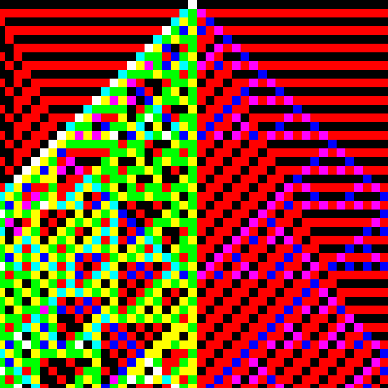 RGB Elementary Cellular Automaton #434