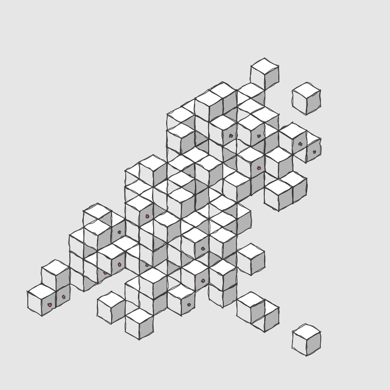 Hand drawn Voxels