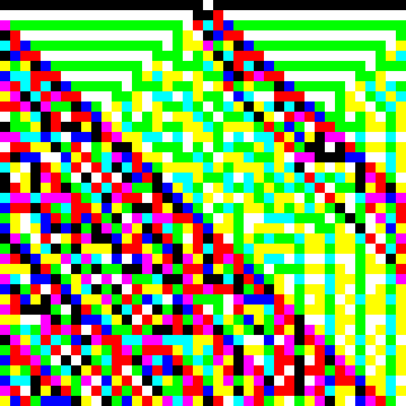 RGB Elementary Cellular Automaton #389