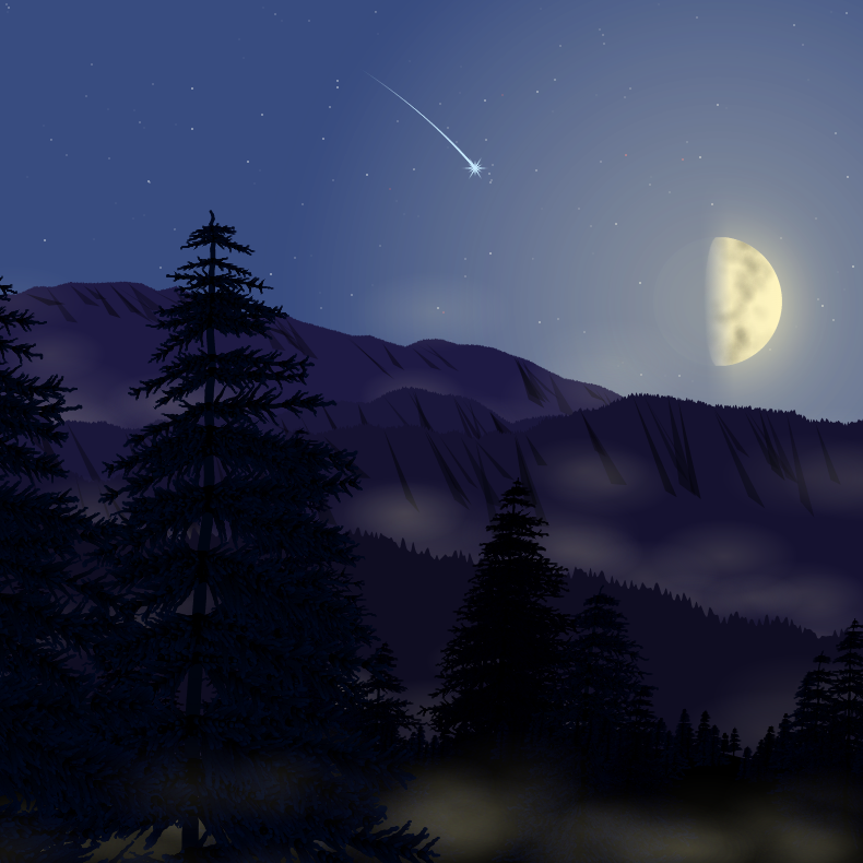 Moonlit Mountains #52