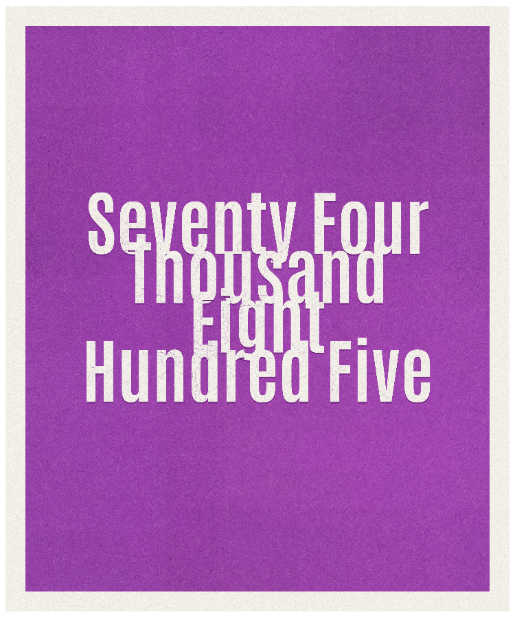Count #74805