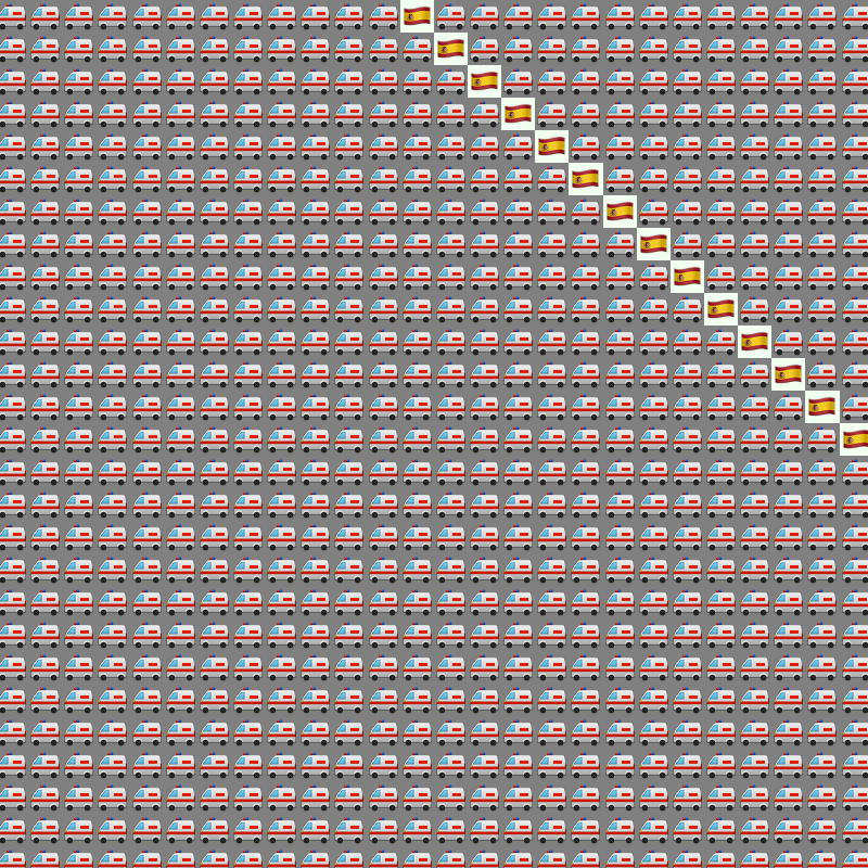 Elementary Cellular Emoji Automata #39