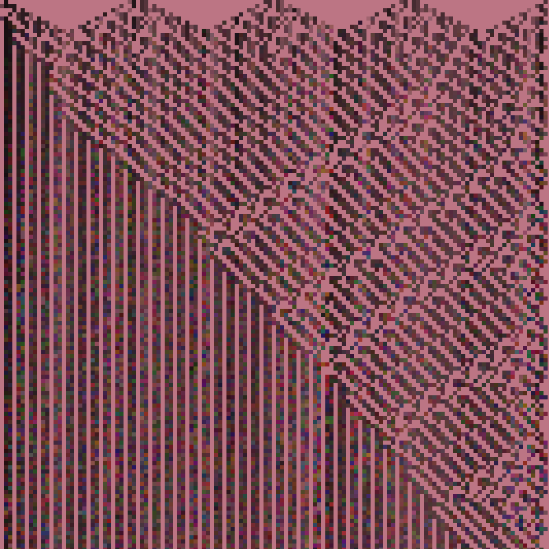 Colored Elementary Cellular Automaton #273