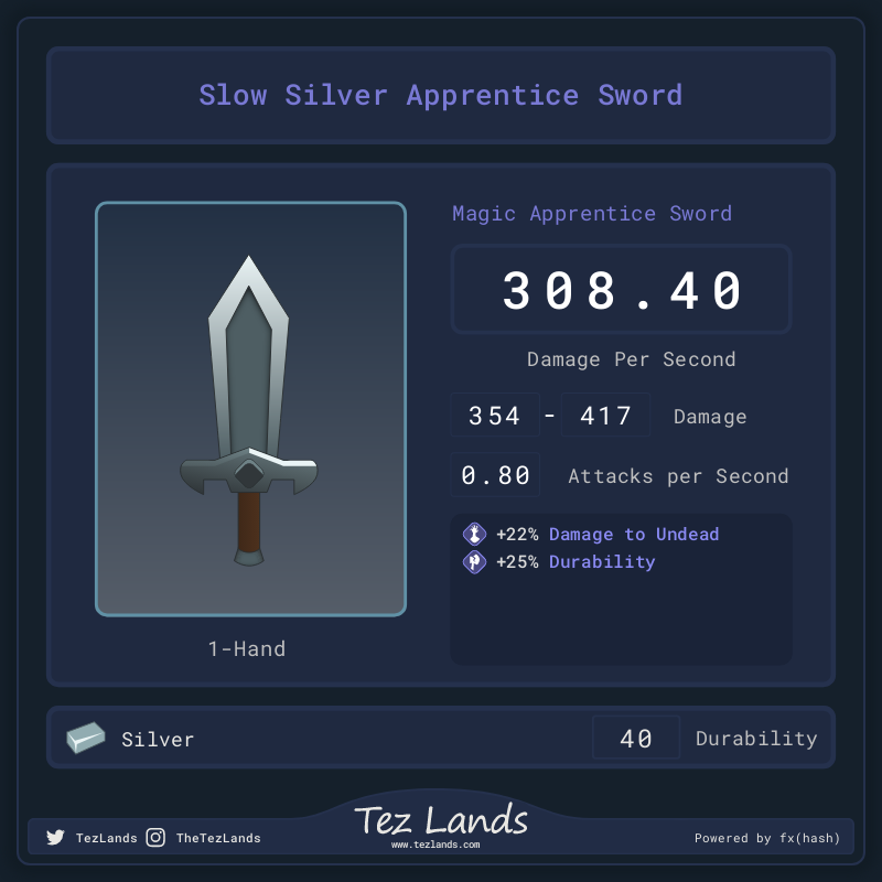 Tez Lands - Apprentice Sword #1