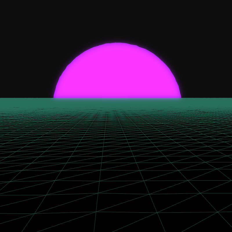 Generative Retrowave Field #21