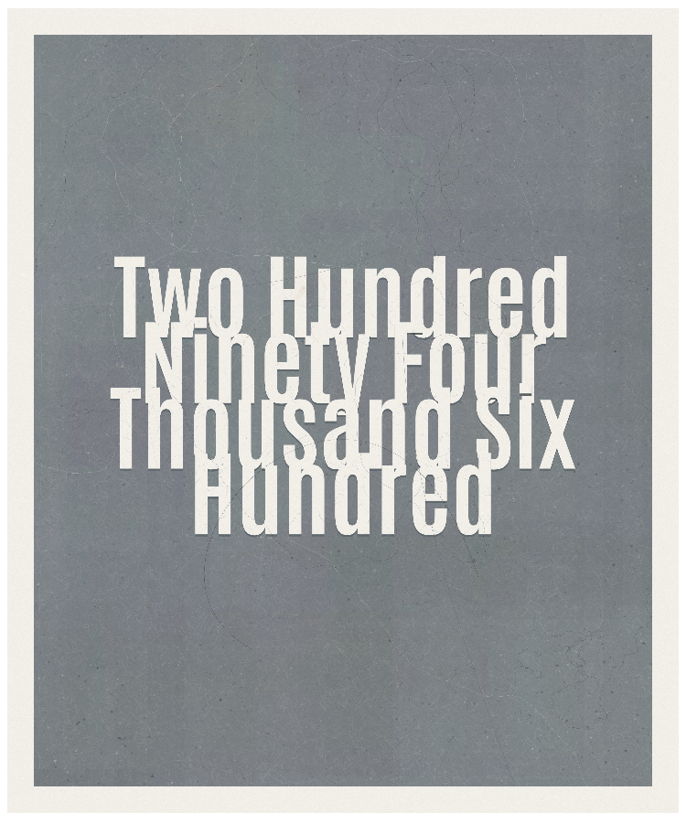 Count #294600
