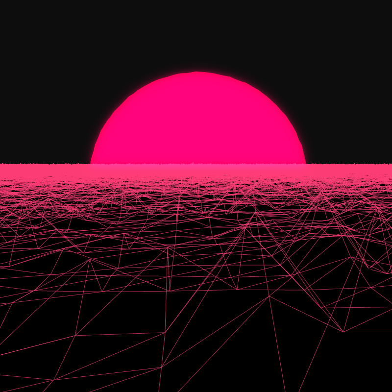 Generative Retrowave Field #49