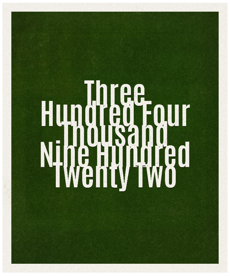 Count #304922