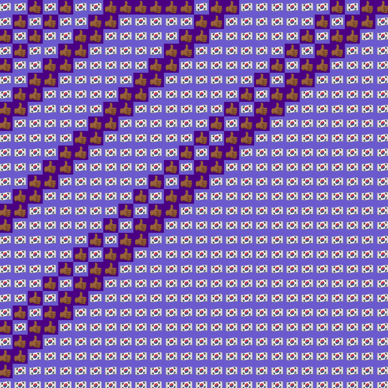 Elementary Cellular Emoji Automata #771