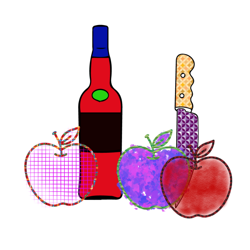 bottle and apples #41