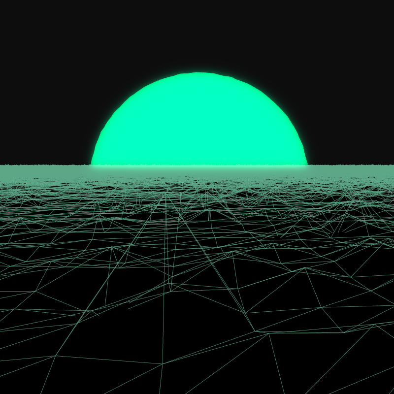 Generative Retrowave Field #73