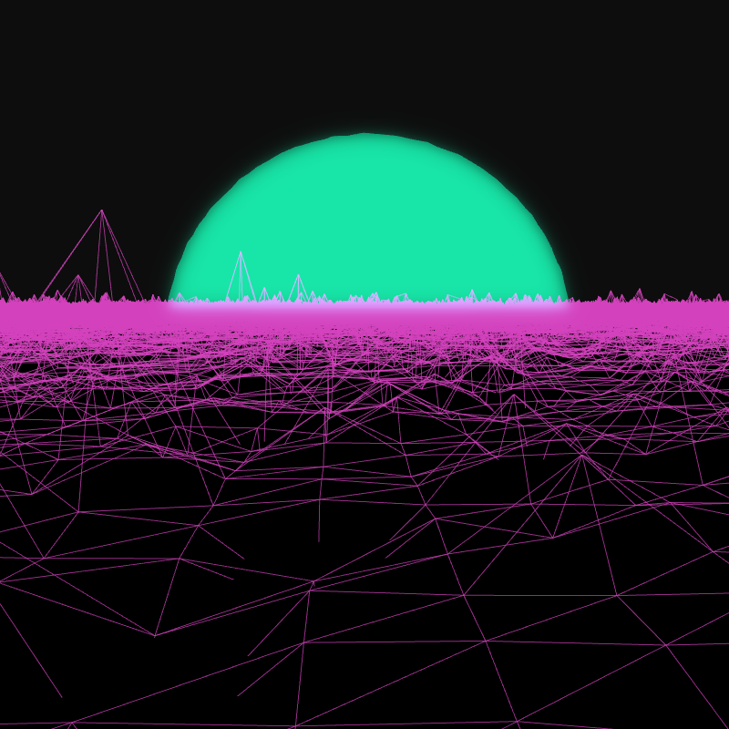 Generative Retrowave Field #146