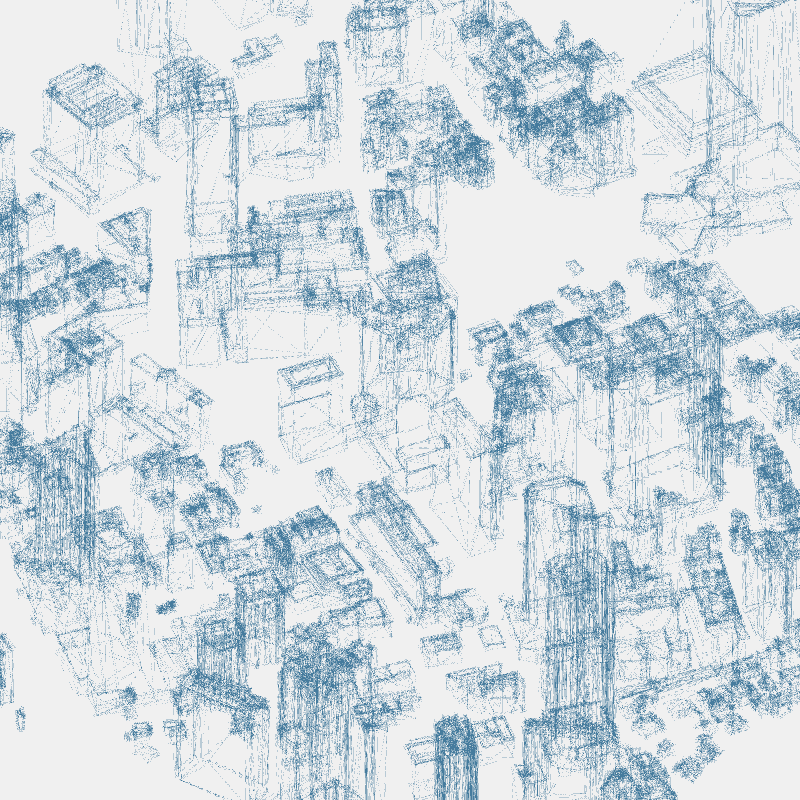 Algorithmic Drawing: Minato City Tokyo #32