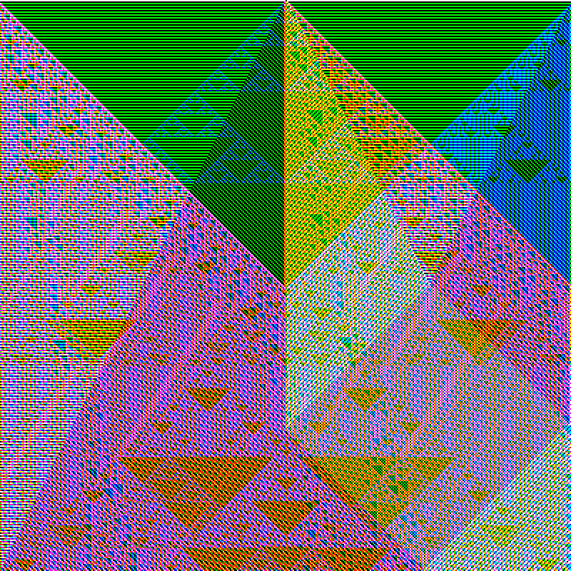 RGB Elementary Cellular Automaton #178