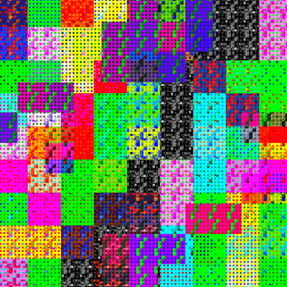 Multicolored Pixelated Field #11