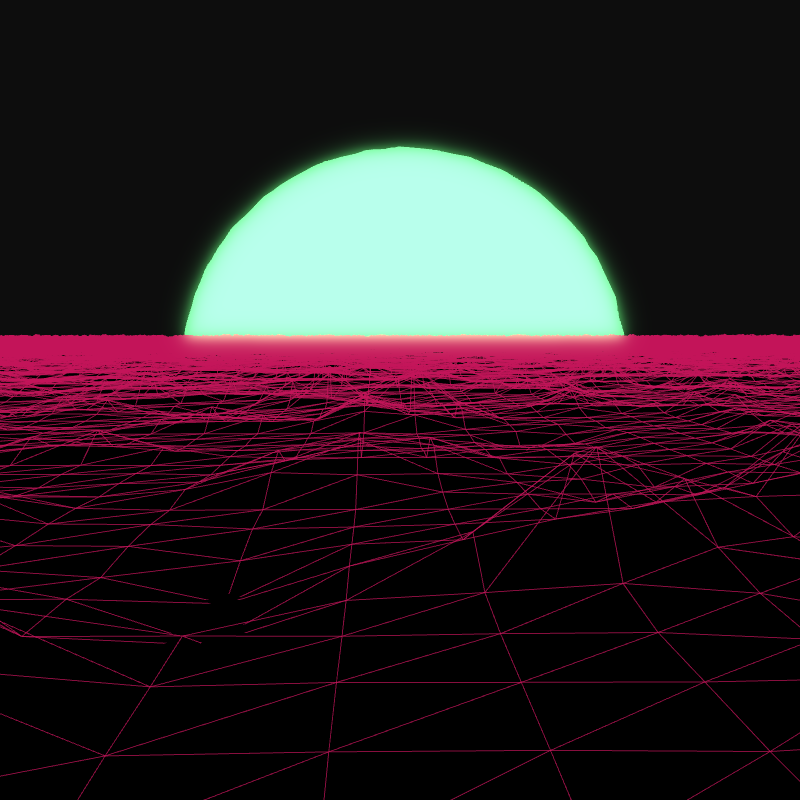 Generative Retrowave Field #128