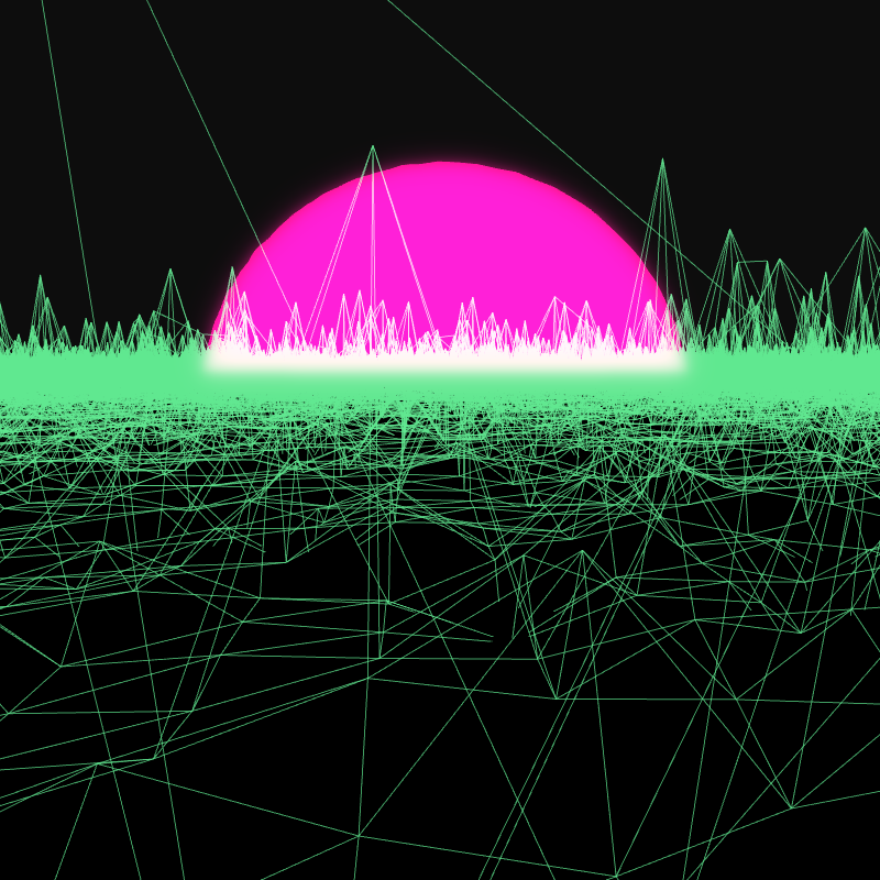 Generative Retrowave Field #107