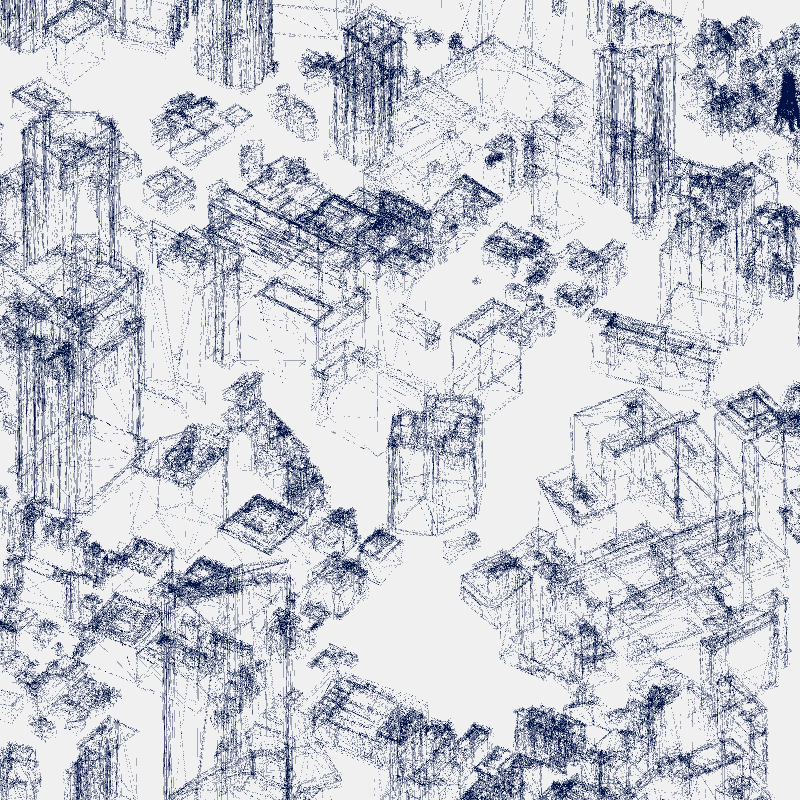 Algorithmic Drawing: Minato City Tokyo #12