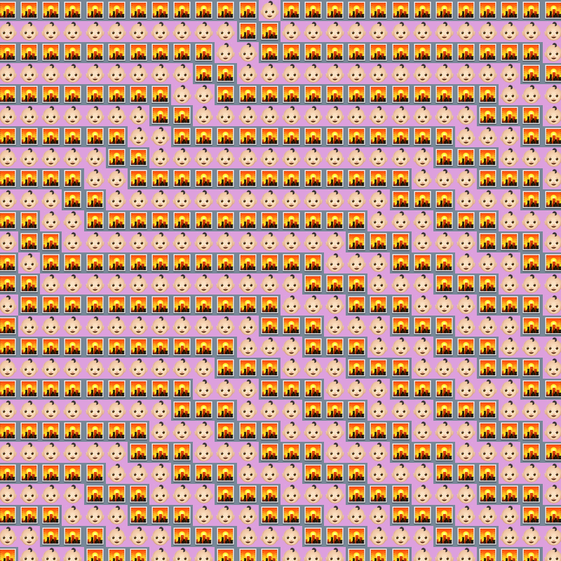 Elementary Cellular Emoji Automata #764