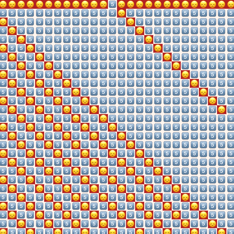 Elementary Cellular Emoji Automata #191