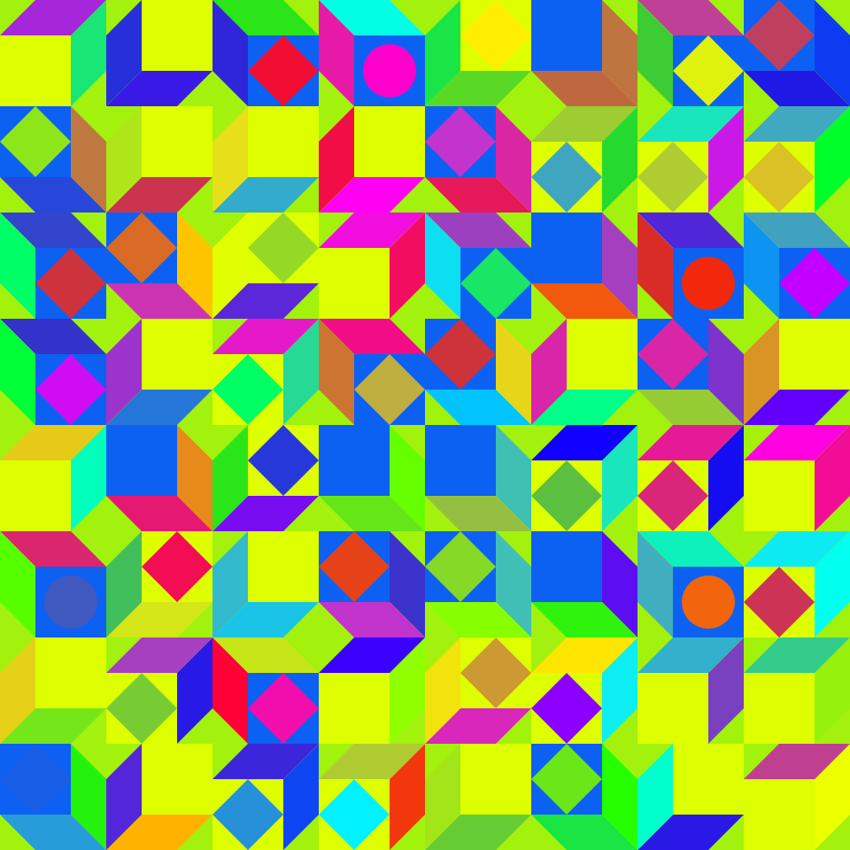 Oblique Cube Tessellation #4