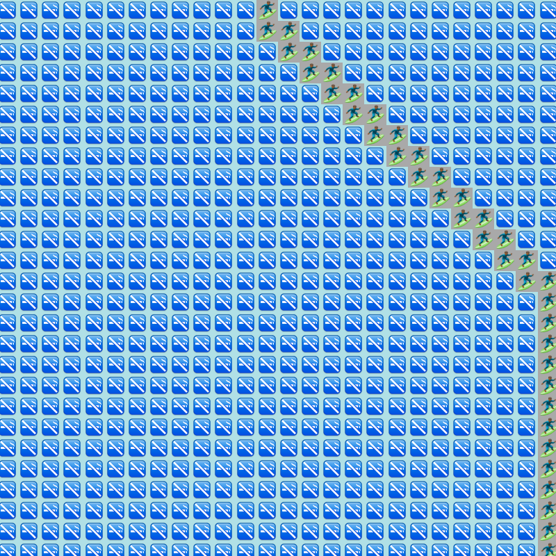 Elementary Cellular Emoji Automata #804