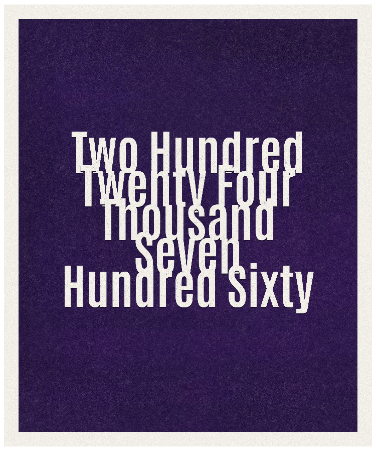Count #224760