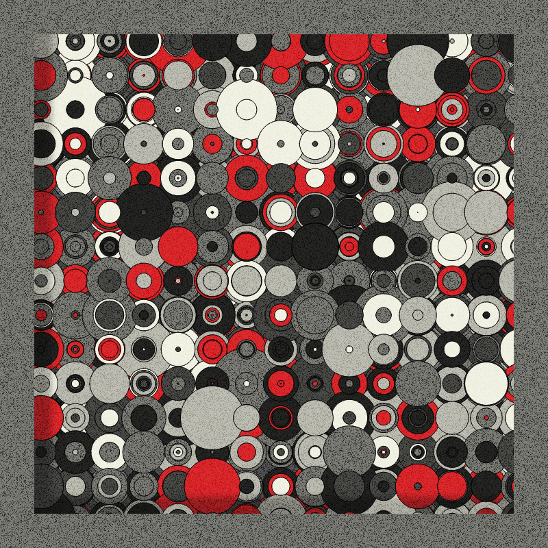 Red, Grey and Circles #14