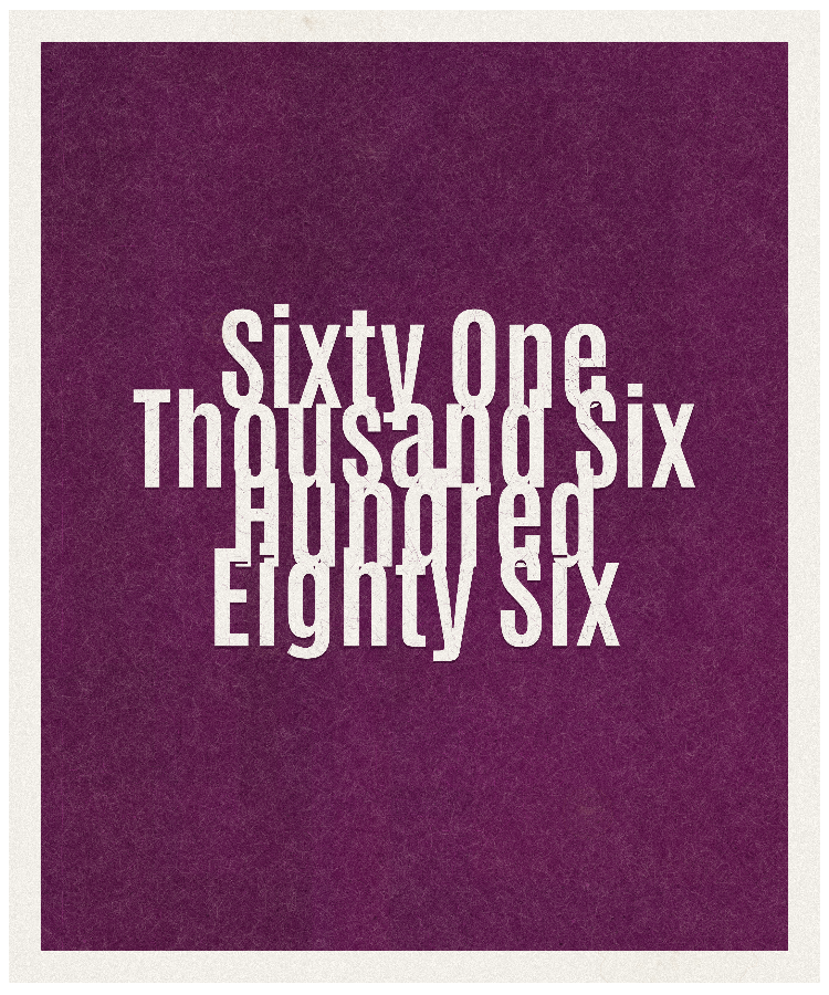 Count #61686