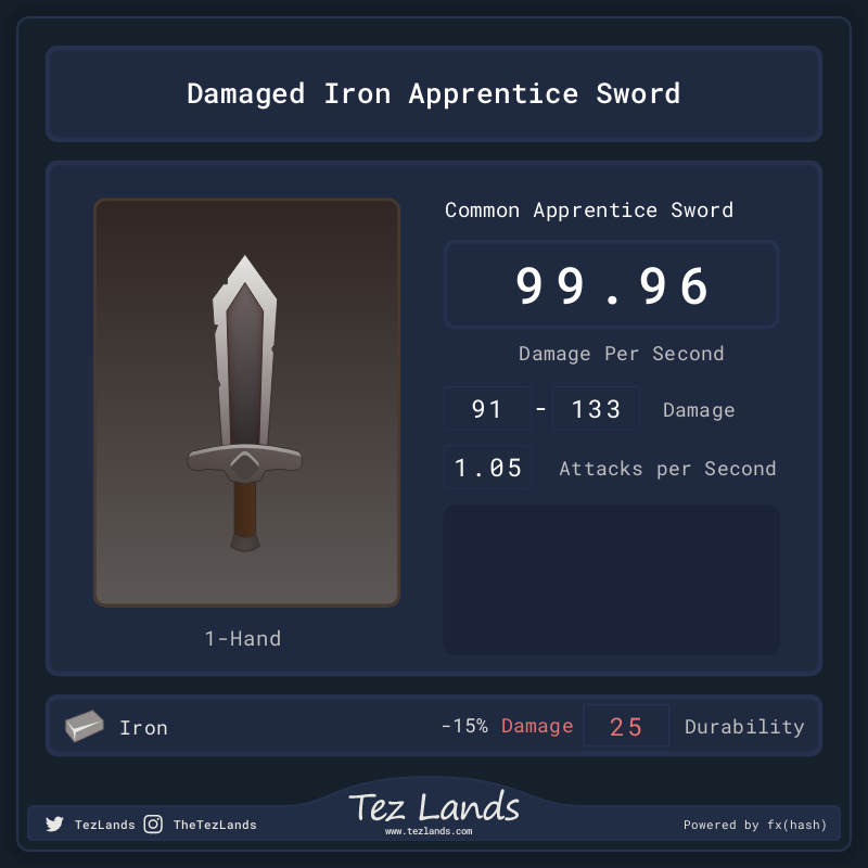 Tez Lands - Apprentice Sword #11