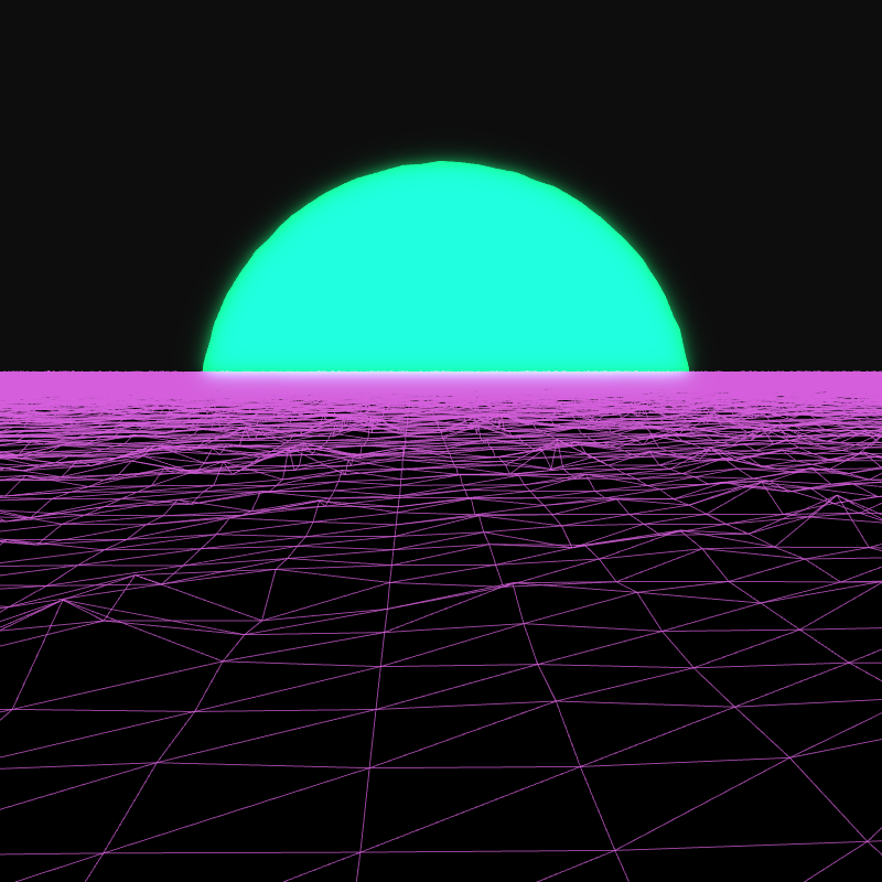 Generative Retrowave Field #51